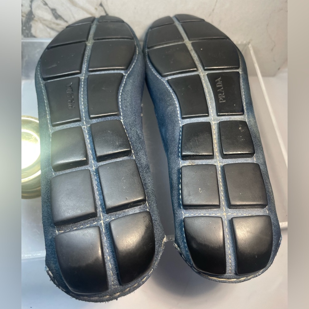PRADA men’s loafers suede sz 7 made in italy - Picture 13 of 16